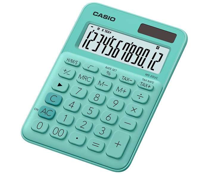 Casio MS-20UC-GN-S-EC Desktop Calculator Green