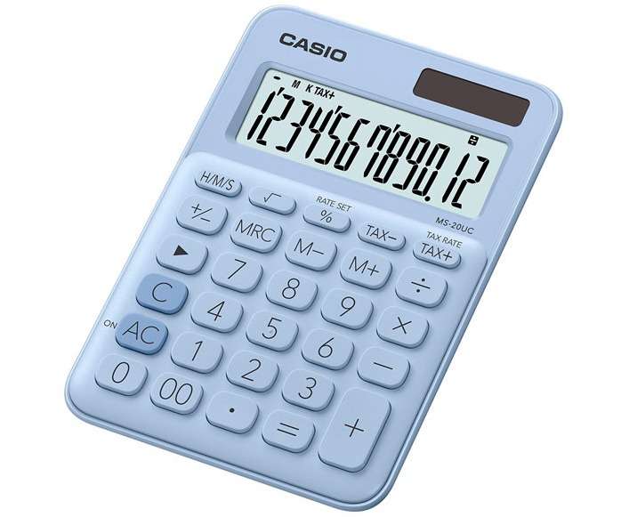 Casio MS-8B-S-DC Desktop Calculator Light Blue