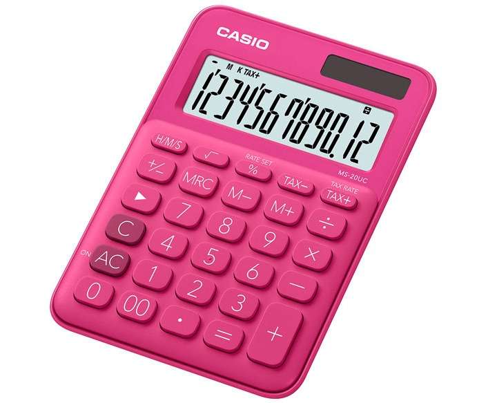 Casio MS-20UC-RD-S-EC Desktop Calculator Red