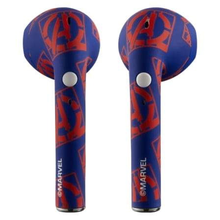 Marvel Avengers True Wireless Bluetooth Stereo Volume Reduced Earphones with Portable Charging Case