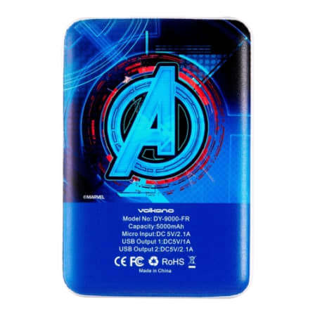 Marvel Ironman 5000mAh Ultra Slim and Compact Powerbank with Built-in Overcharge
