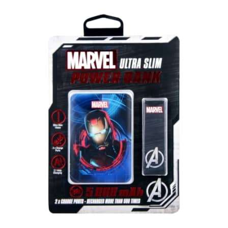 Marvel Ironman 5000mAh Ultra Slim and Compact Powerbank with Built-in Overcharge