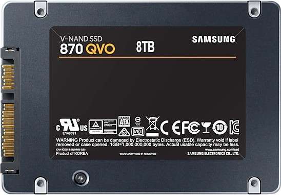 Samsung MZ-77Q8T0BW 870 QVO 8TB 2.5 inch Solid State Drive