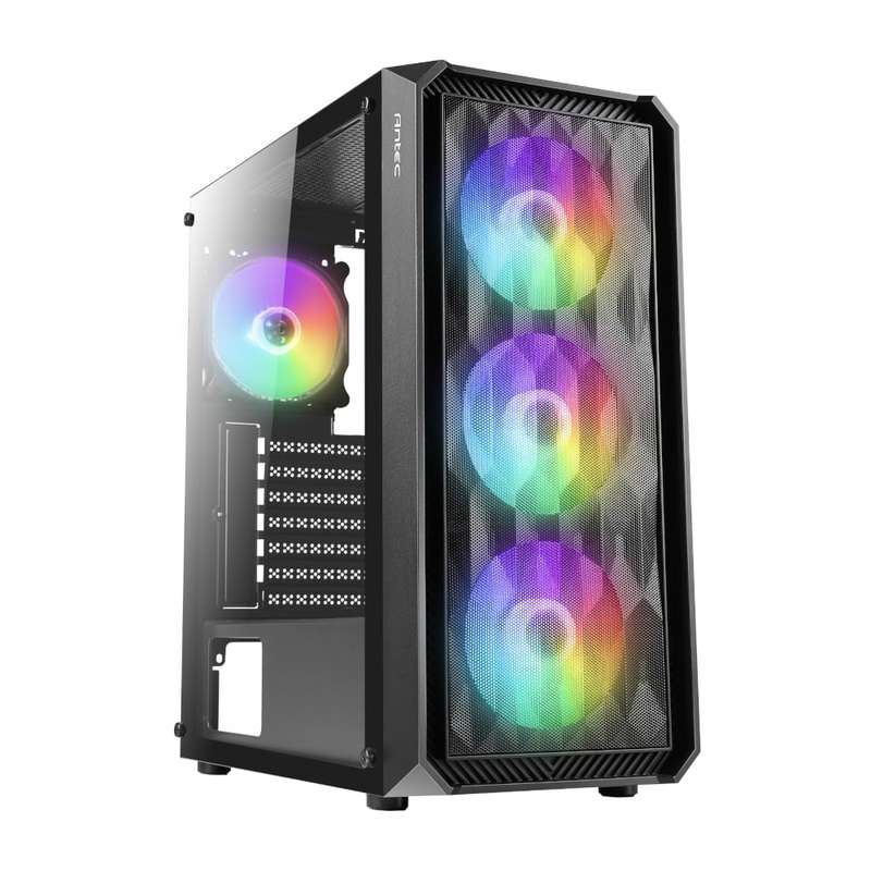 Antec NX292 ATX | Micro-ATX | ITX ARGB Mid-Tower Gaming Chassis - Black - NX292 ARGB
