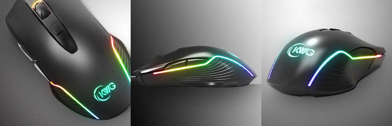 KWG Orion M1 RGB streaming lighting Unique lighting effects for gaming mouse