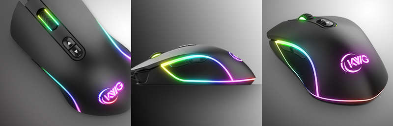 KWG Orion P1 RGB streaming lighting Unique lighting effects for gaming mouse