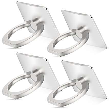 Geeko Universal Ring Smartphone Grip - Versatile swivel grip Silver