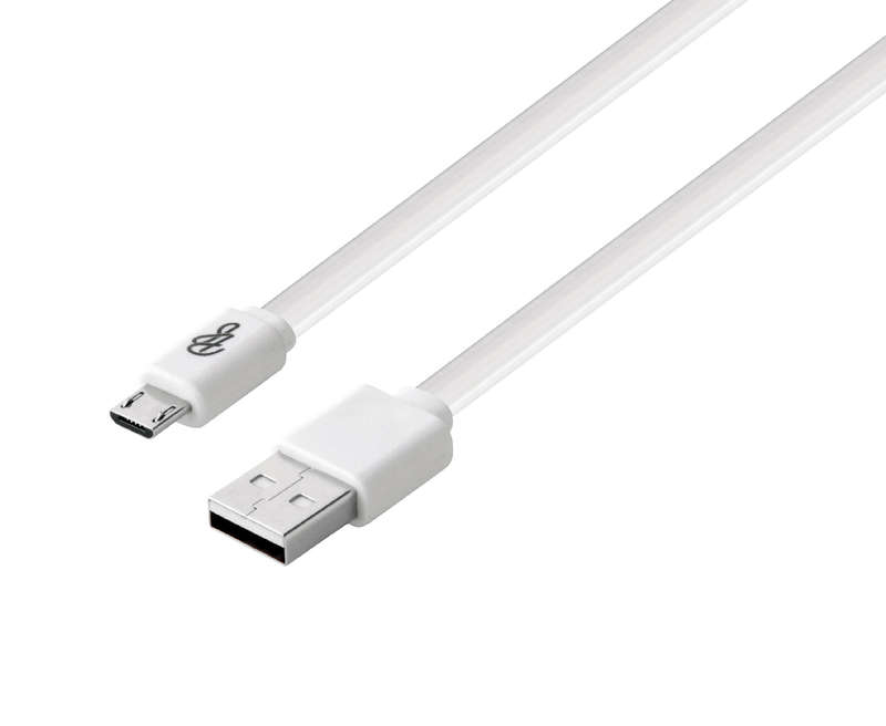 Pro Bass Energize Series Packaged Micro USB Cable White