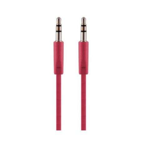 Pro Bass Chain Series Blister Flat Auxiliary Cable Red