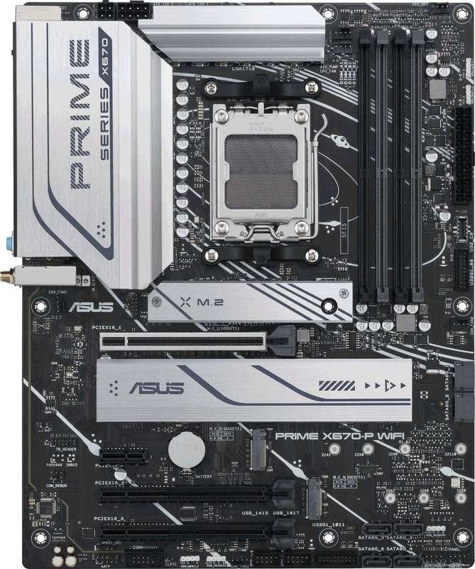 ASUS PRIME X670-P WIFI AMD X670 Ryzen Socket AM5 ATX Desktop Motherboard