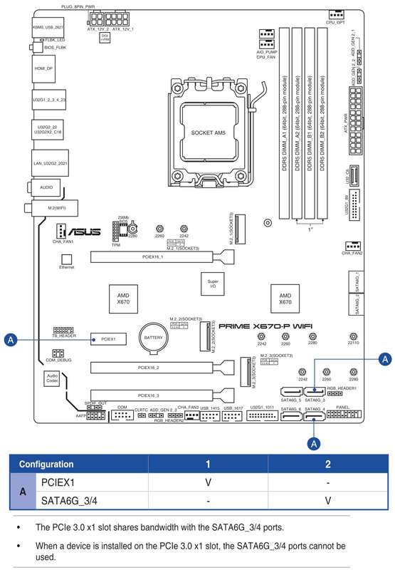 ASUS PRIME X670-P WIFI AMD X670 Ryzen Socket AM5 ATX Desktop Motherboard
