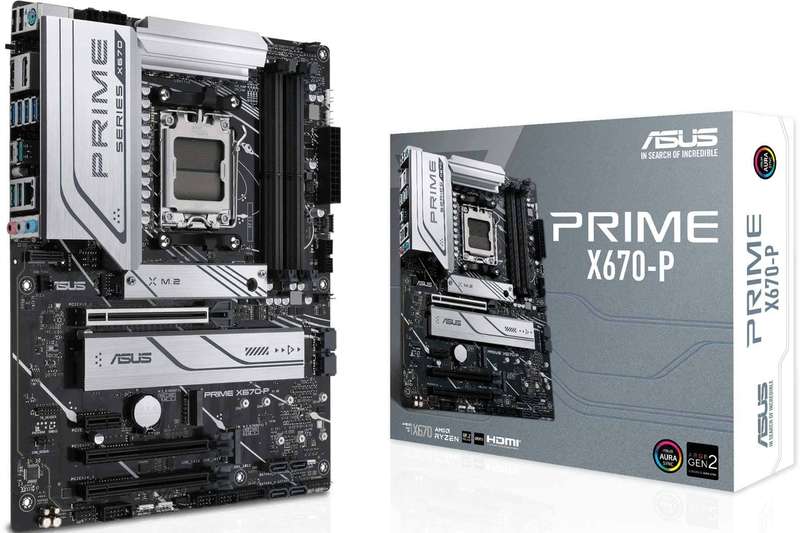 ASUS PRIME X670-P AMD X670 Ryzen Socket Socket AM5 ATX Desktop Motherboard