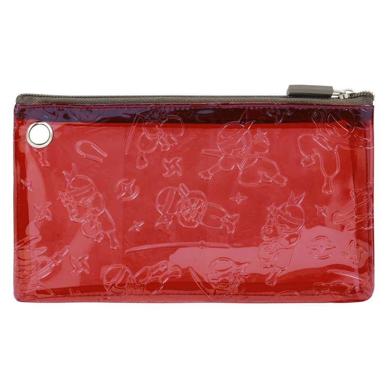 Quest 3 piece Pencil Case Set Ninja Black and Red
