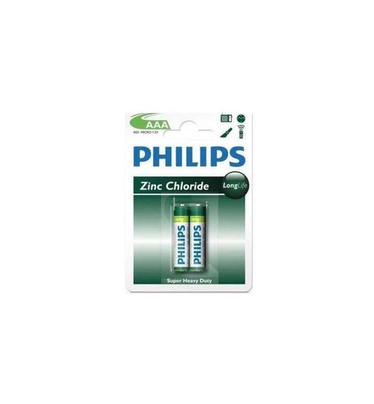 Philips LongLife Battery AAA 2 Pack - R03L2B/40