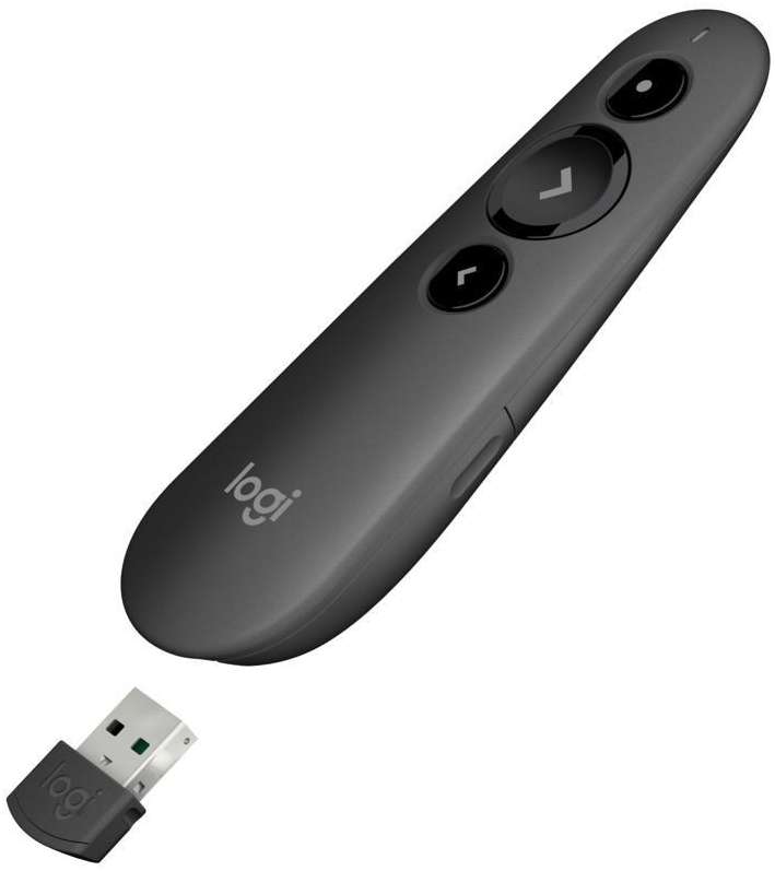 Logitech R500 Laser presentation remote - Graphite - 2.4GHz Bluetooth