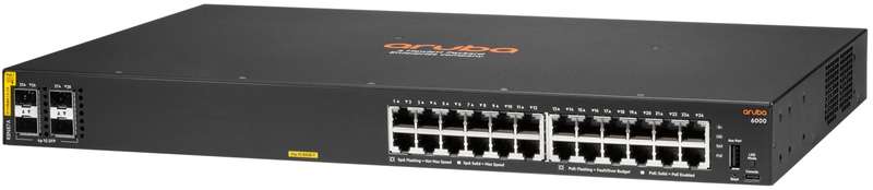 HP Aruba 6000 24x Gigabit Class4 PoE and 4x SFP Port 370W Switch