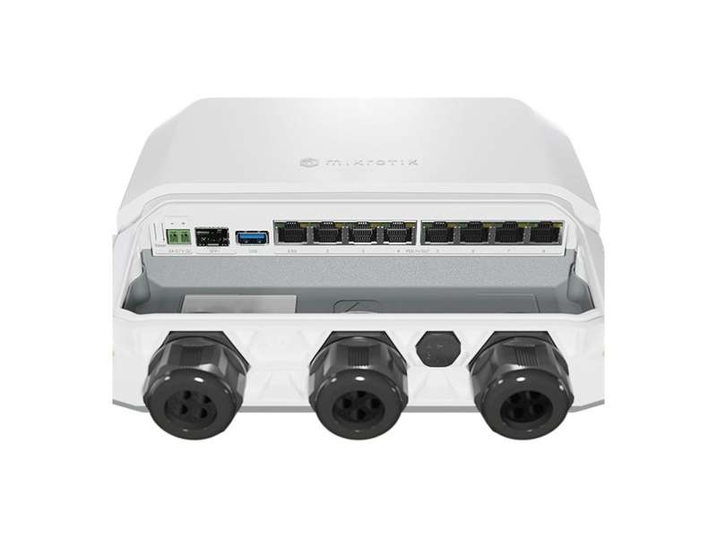 MikroTik 7 Port Gigabit 1x 2.5Gbps 1SFP+ 4 Core Outdoor PoE Router | RB5009UPr+S+OUT