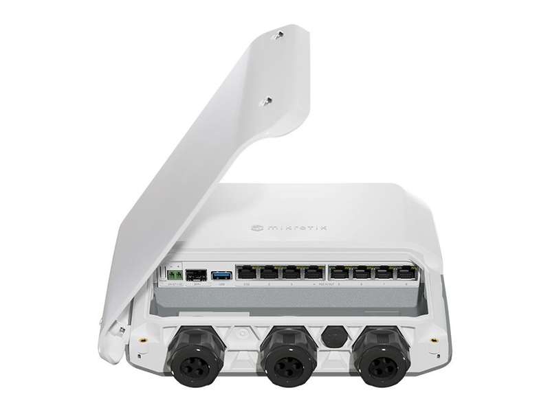 MikroTik 7 Port Gigabit 1x 2.5Gbps 1SFP+ 4 Core Outdoor PoE Router | RB5009UPr+S+OUT