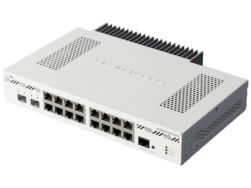 MikroTik Cloud Core 16 Port Gigabit 2SFP+ Passive Cooling Router | CCR2004-16G-2S+PC