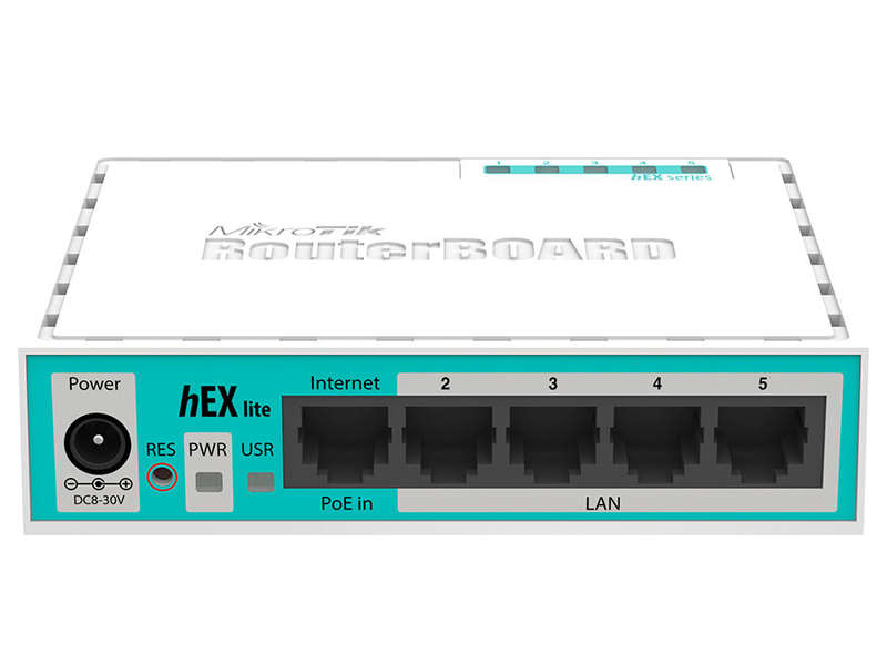 MikroTik hEX Lite 5 Port Ethernet Desktop Router | RB750r2