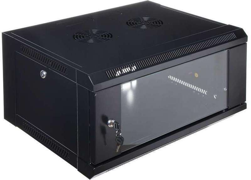 RCT Cabinet Wallmount PC  6U 600Wx450D Glass Door 50kg load