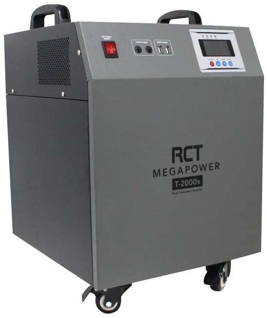 RCT MegaPower 2kVA 2000W pure sinewave Inverter trolley with 2x 100Ah batteries