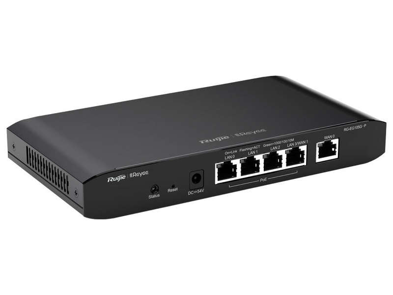 Reyee 5 Port Gigabit 2 WAN 4 PoE 54W Cloud Router | RG-EG105G-P