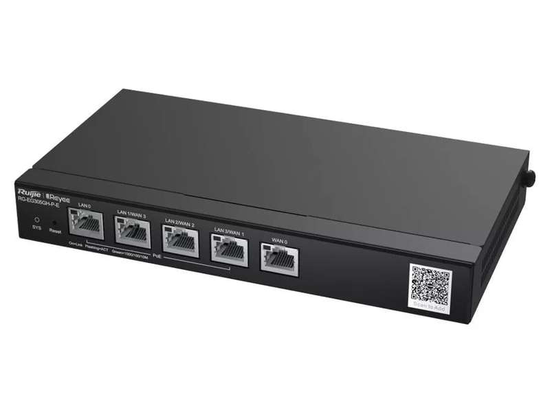 Reyee 5 Port Gigabit 4 WAN 4 PoE 60W Cloud Router | RG-EG305GH-P-E
