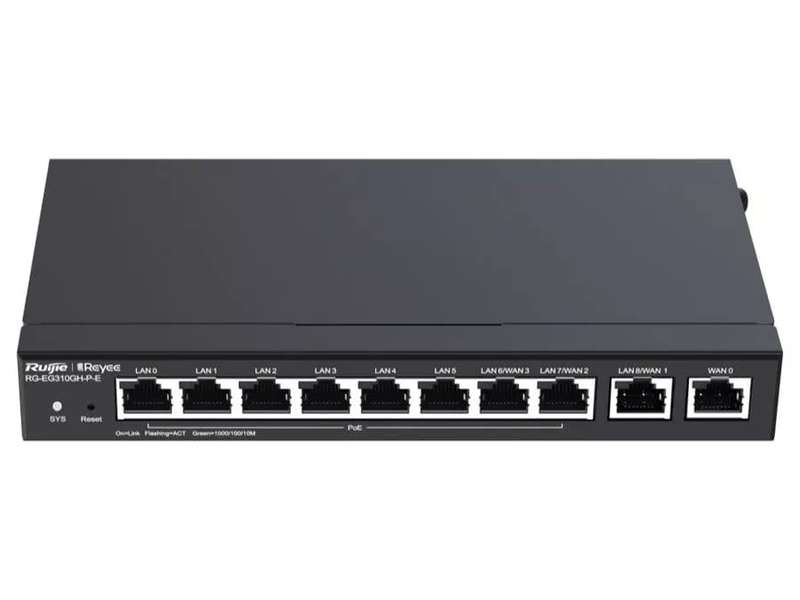 Reyee 10 Port Gigabit 4 WAN 8 PoE 110W Cloud Router | RG-EG310GH-P-E