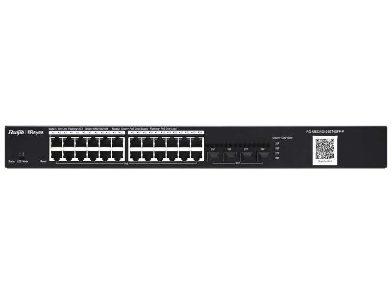 Reyee 24 Port Gigabit PoE 370W 4SFP Layer 2+ Smart Switch | RG-NBS3100-24GT4SFP-P