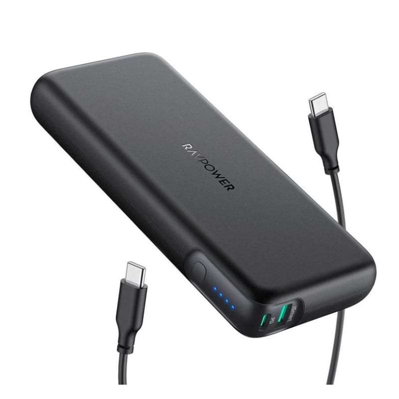 RAVPOWER 20000mAh 60W 2 x USB Power Bank - Black