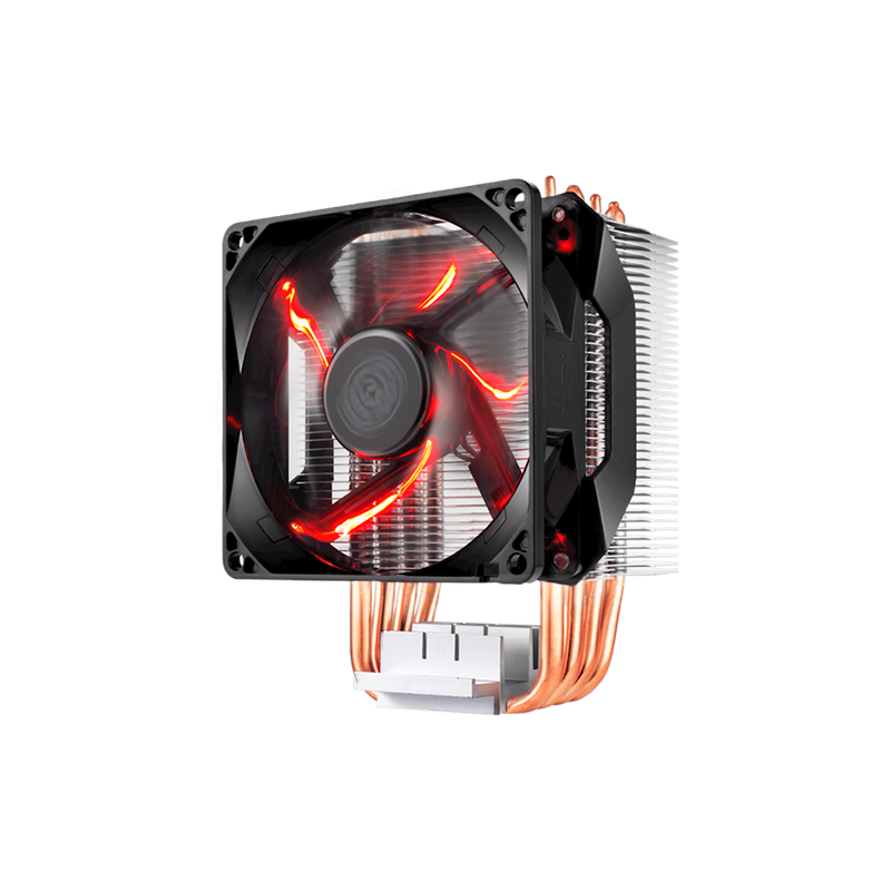 Cooler Master H410 Compact Air Tower 92mm Red LED Fan 4 Heat Pipes