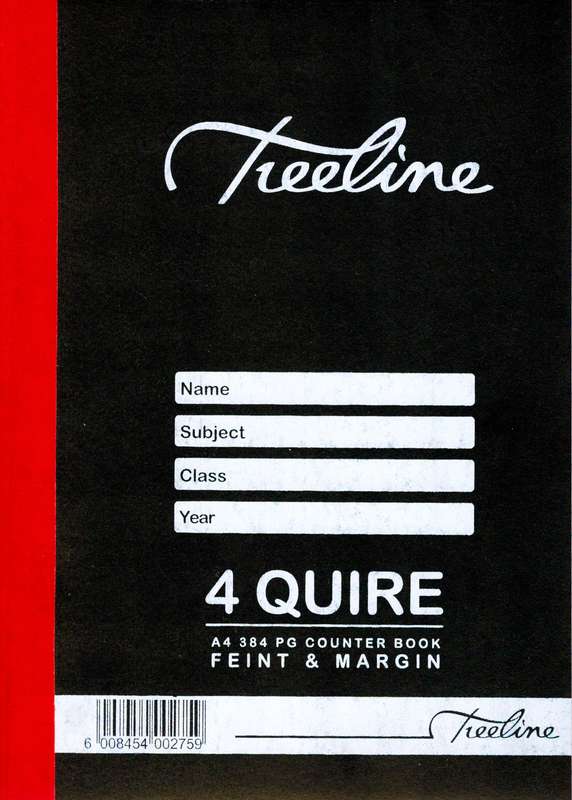 TREELINE BOOK A4 4Q 384P FEINT AND MARGIN