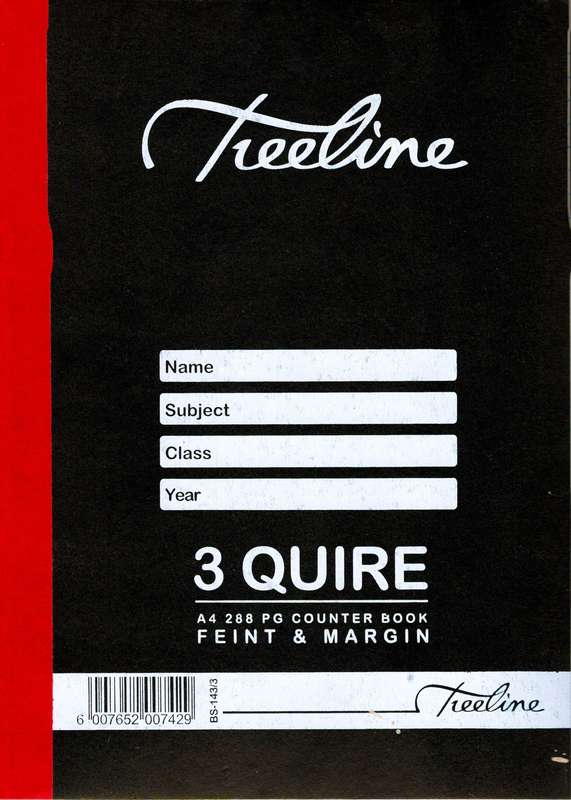 TREELINE BOOK A4 3Q 288P FEINT AND MARGIN