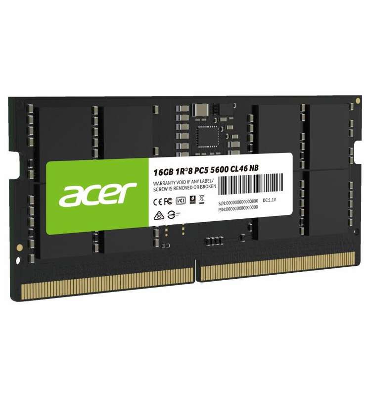 Acer 16GB DDR5 Laptop Memory 5600mhz