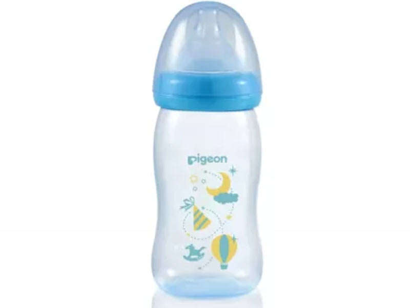 Pigeon 240ml Softouch Clear PP Bottle Blue