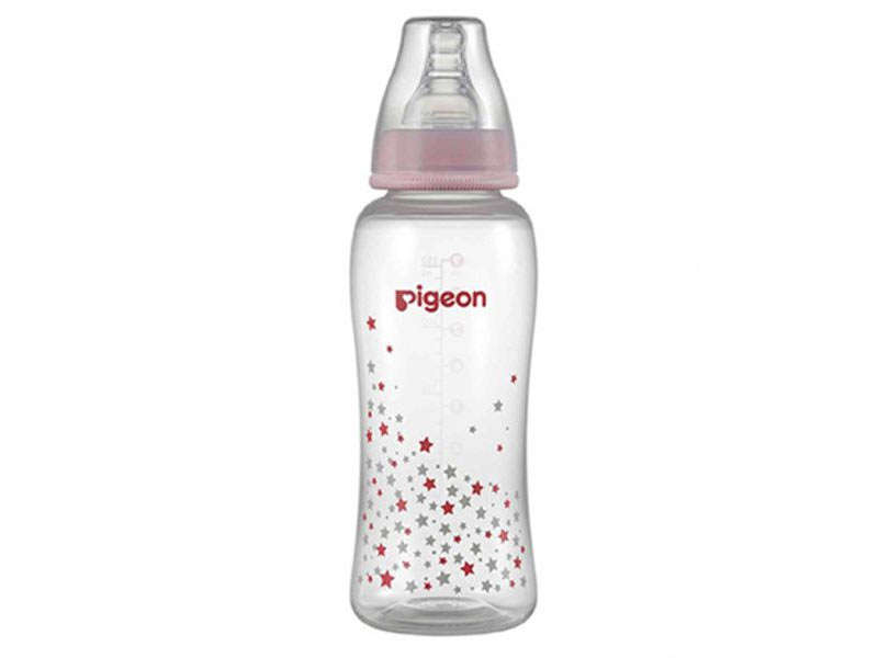Pigeon 250ml Flexible Streamline Bottle Pink Star