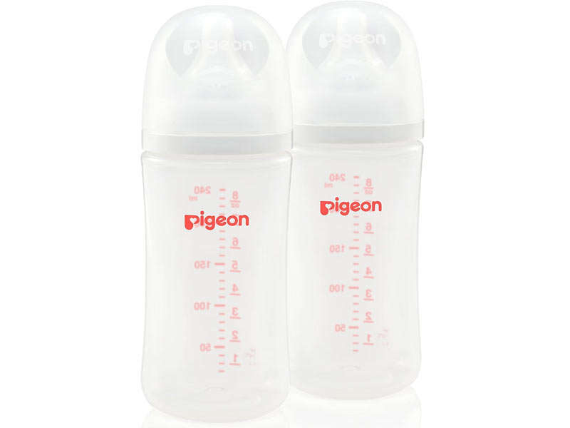 Pigeon 240ml SofTouch 3 PP Nursing Bottle Twin Pack