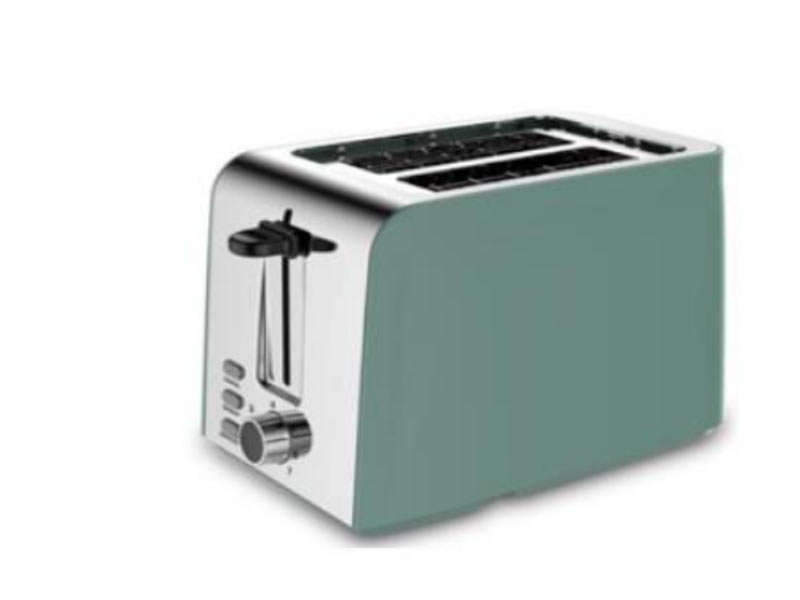 Elektra 850W 2 Slice Plastic Green Toaster