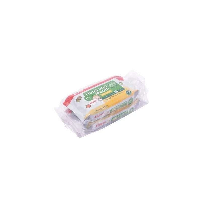 Pigeon L718 2-In-1 Hand and Mouth Baby Wipes 20s