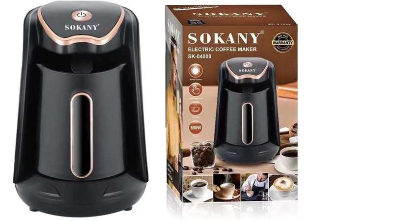 Sokany Electric Coffee Maker Black and Rose Gold 250ml
