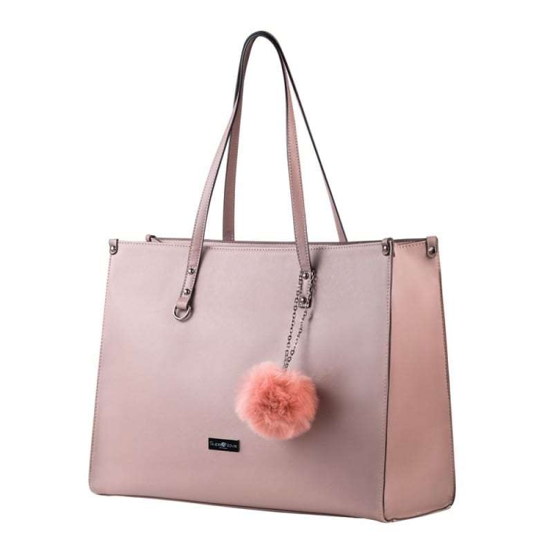SupaNova Pompom Ladies Laptop Bag Dusty Pink