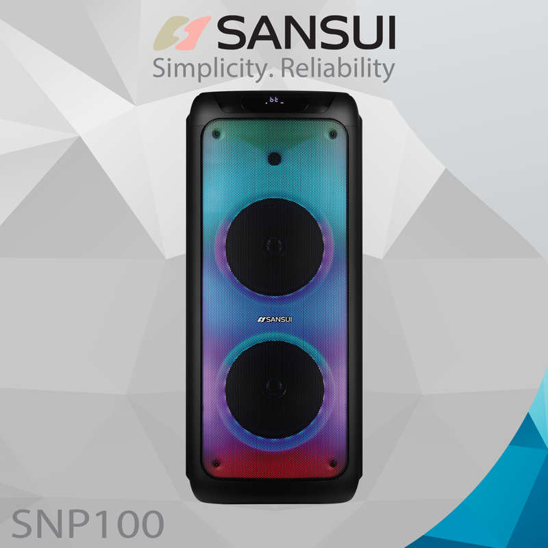 Sansui SNP100 10-Inch Party Speaker - Powerful Sound for Every Celebration