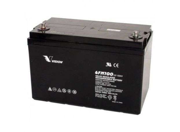 Vision Sealed Deep Cycle Battery 12V 100Ah AGM | 6FM100Z-X eXtra Heavy Duty