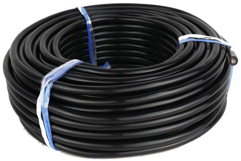 Solarix 16mm2 Battery Power Cable 50 Metre Roll Black