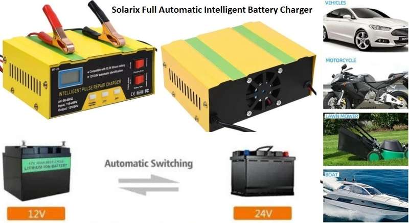 Solarix Full Automatic Intelligent Battery Charger