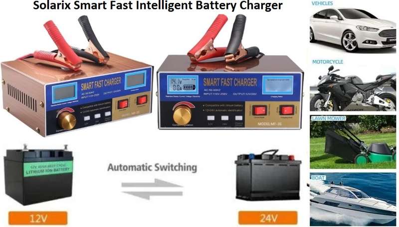 Solarix Smart Fast Intelligent Battery Charger