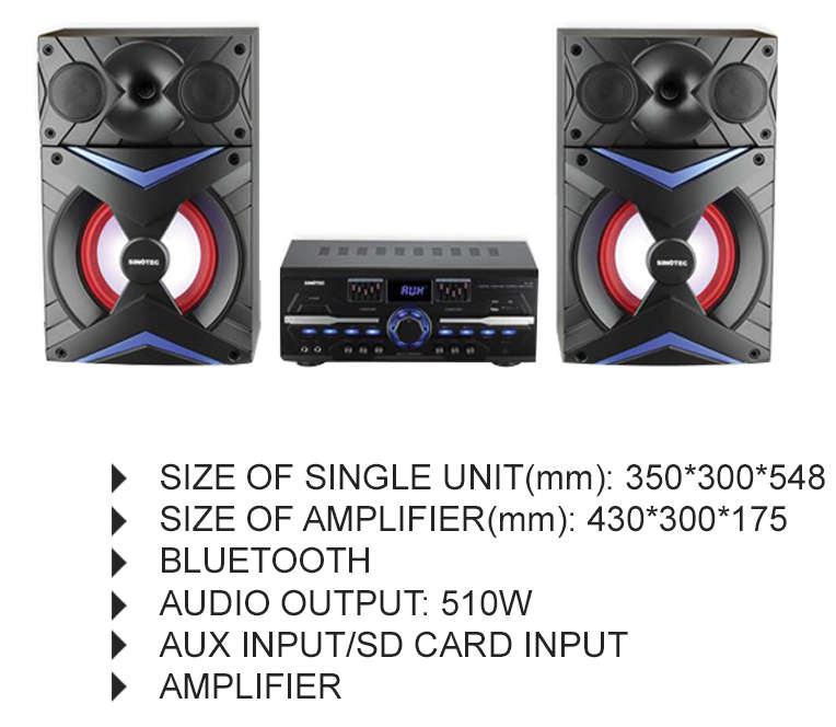 Sinotec SP-101+AV-100 2.0 Channel HiFi System