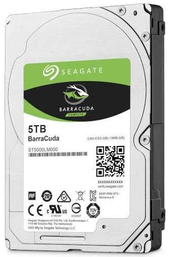 Seagate Barracuda 5Tb/5000Gb 2.5 inch 15mm SATA3(6Gb/s) Hard Disk Drive