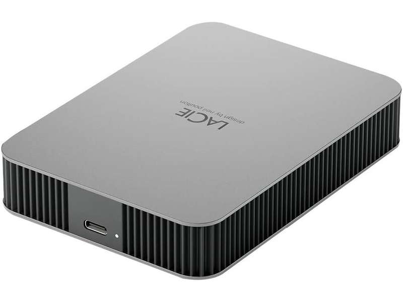 Seagate LaCie 2TB USB 3.2 Gen 1 Type-C External Hard Drive with aluminum enclosure